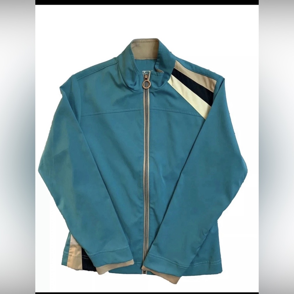 Tail Tech Activewear Windbreaker Jacket Athletic Running Teal Blue Small